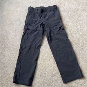 North face youth convertible hiking pants shorts